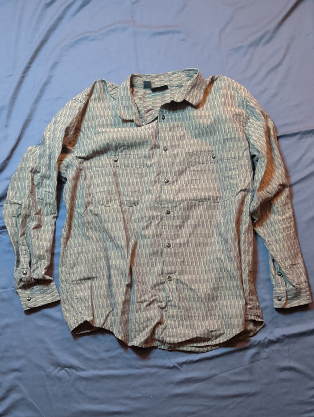 Patagonia Men's Casual Long-Sleeve Button-Up Shirt in Tan And Brown